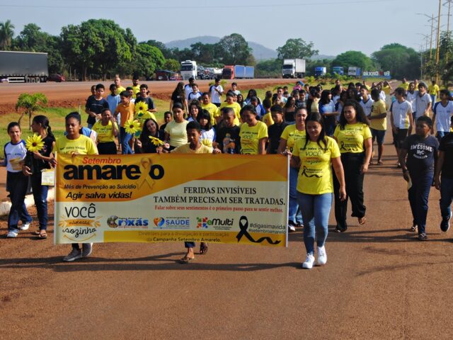 Secretaria Municipal de Saúde realiza Caminhada alusiva ao  “Setembro Amarelo”