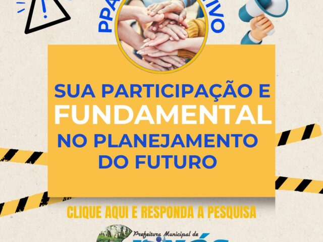 CONSULTA PÚBLICA PPA PARTICIPATIVO 2026-2029 – ON LINE – CRIXÁS-TO